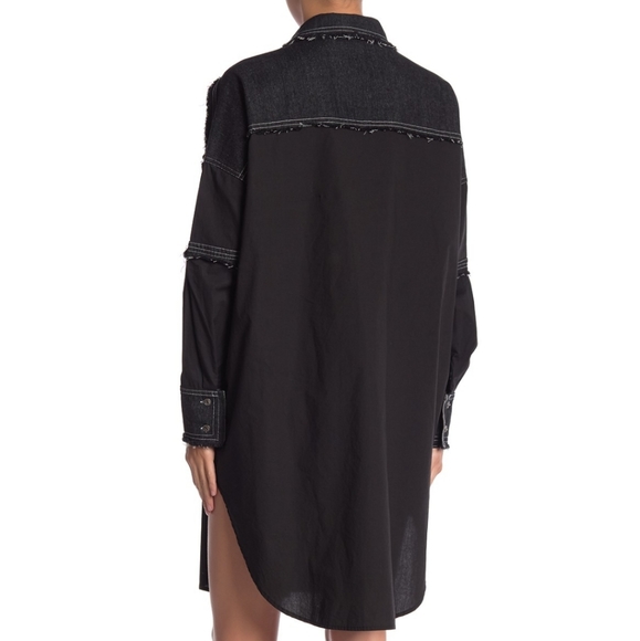 NWT: TOV Chiffon Pocket Detail Shirt Dress - Picture 2 of 4